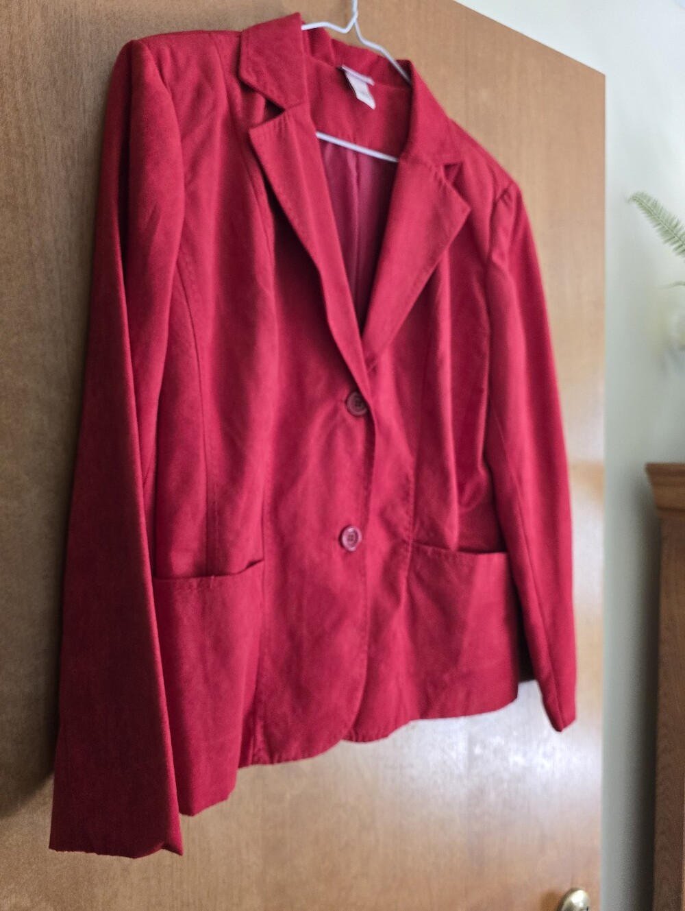 Red Women's Blazer Jacket - Classic Tailored Style